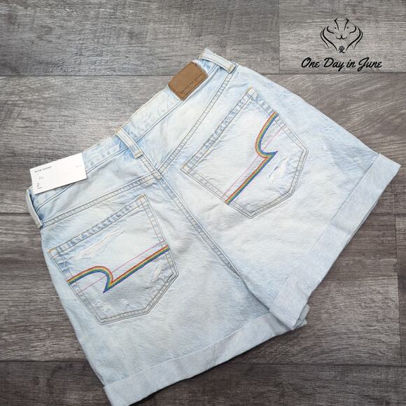American Eagle Outfitters Mom Shorts Denim Shorts Size 2 - Picture 7 of 7